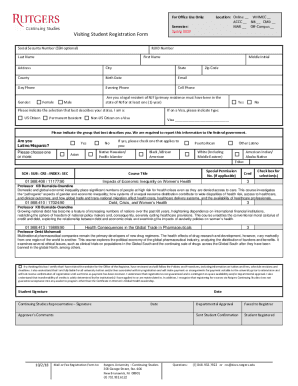 Fillable Online womens-studies rutgers Request to Add Social Security ...
