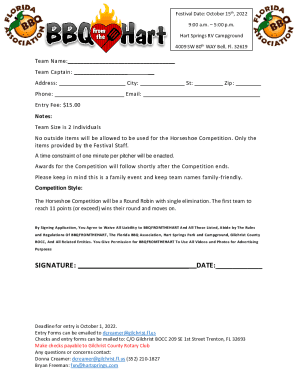 Fillable Online 2023 BBQ Team Application Fillable Form Fax Email Print ...