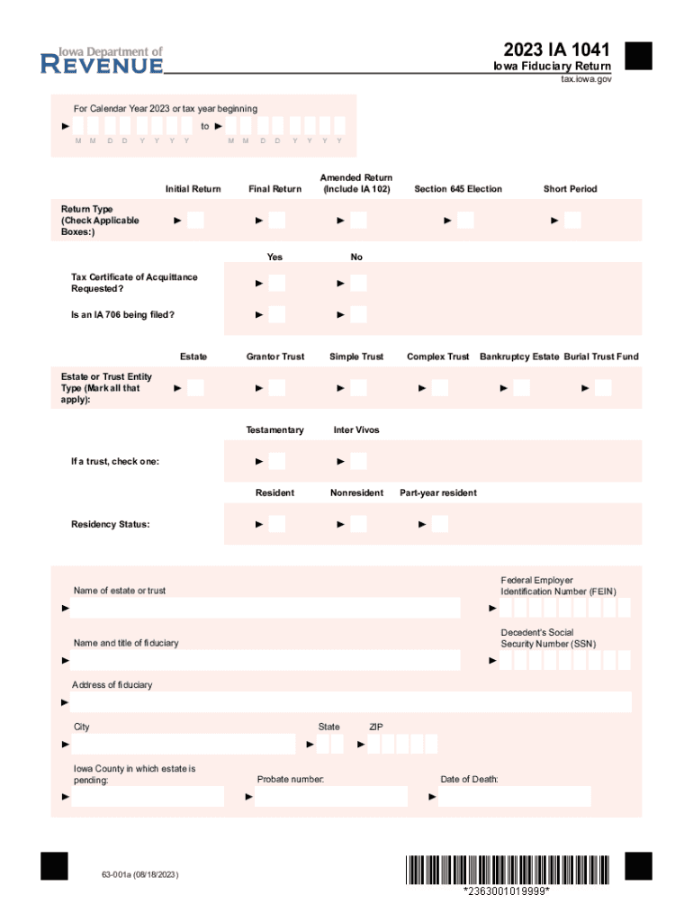 For Calendar Year 2023 or tax year beginning Preview on Page 1