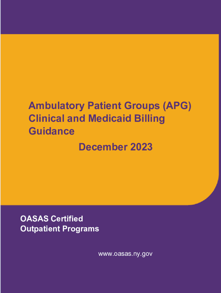 Fillable Online oasas ny APG Manual 12012023 Fax Email Print pdfFiller