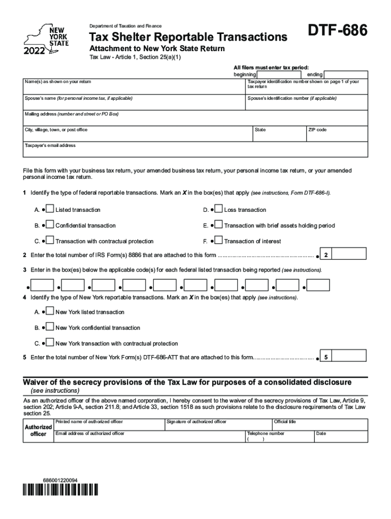 Instructions for Form DTF-686-ATT - Tax NY Preview on Page 1