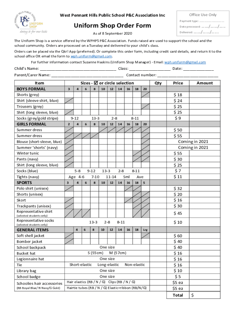 Fillable Online West Pennant Hills Public School P&CSydney NSW Fax