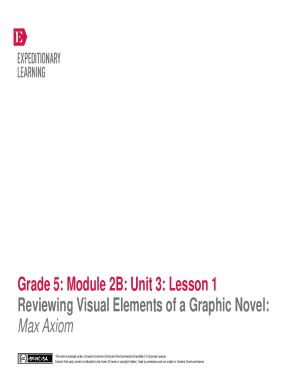 Fillable Online Grade 5: Module 2B: Unit 3: Lesson 1 Reviewing Visual