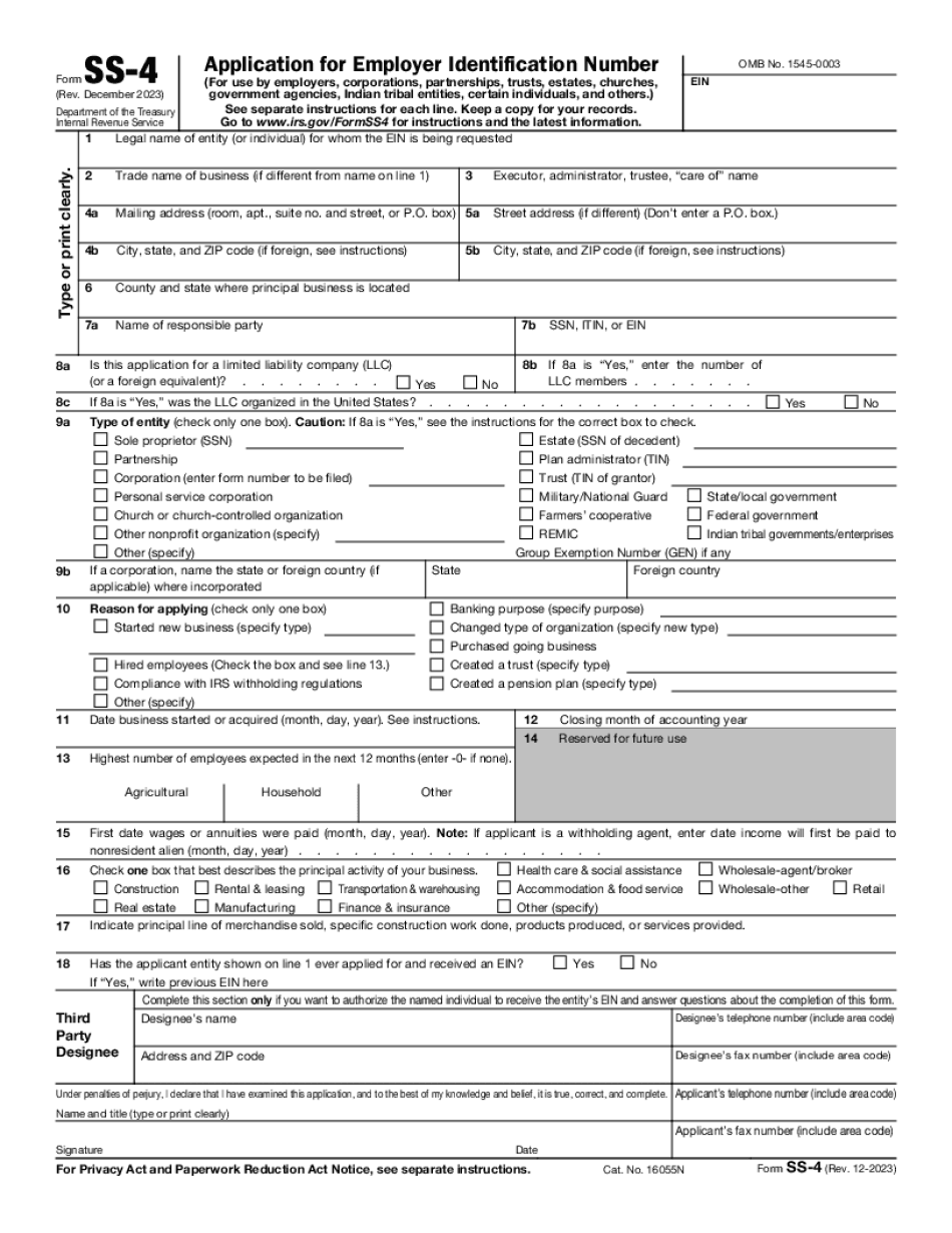 Add Notes To Form SS-4