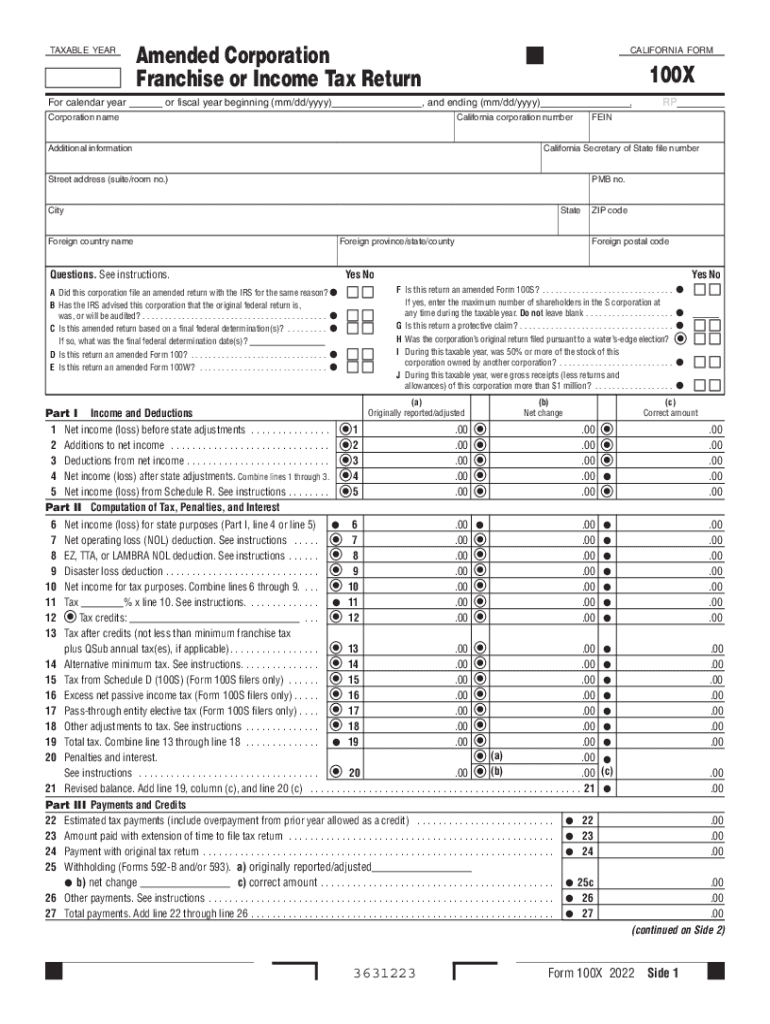form 100x Preview on Page 1