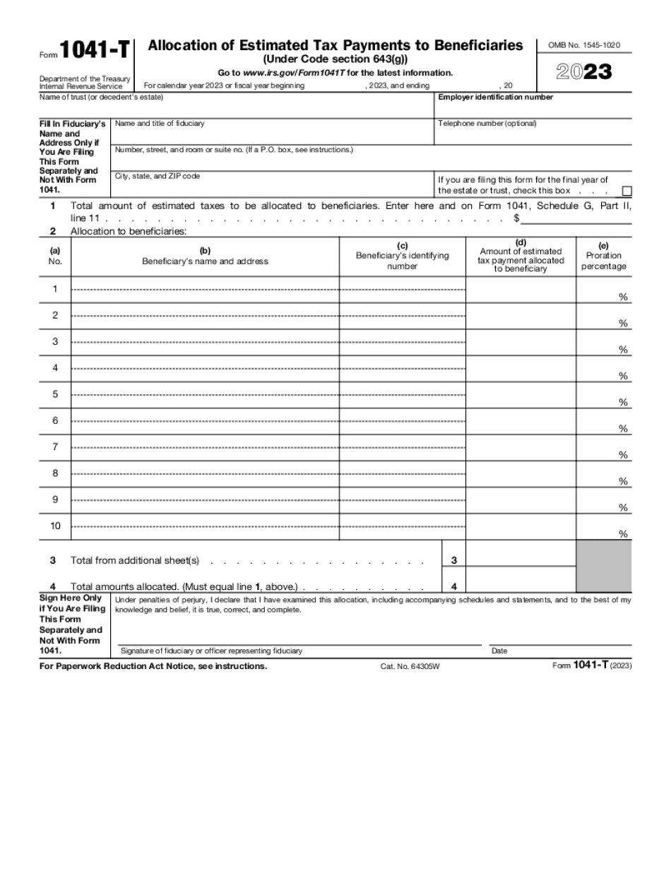 Form 1041 T 2024 Create A Digital Sample In PDF Form 1041 T 2024 Create A Digital Sample In Pdf