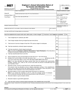 2023 8027 form