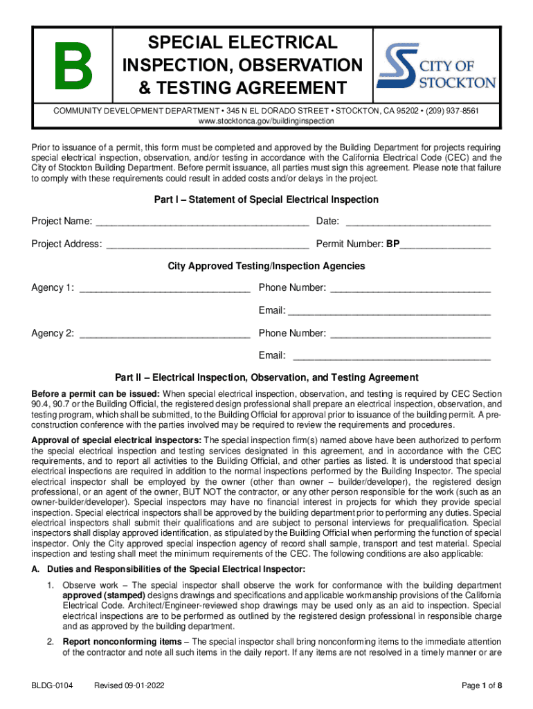 Fillable Online Special Inspection Form - Town of Mammoth Lakes Fax ...