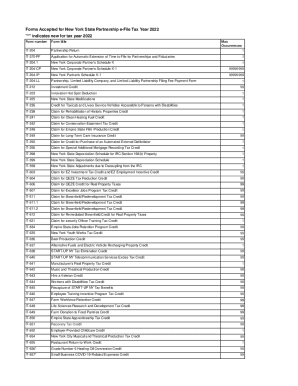Fillable Online Forms Accepted for New York State Partnership e-File ...