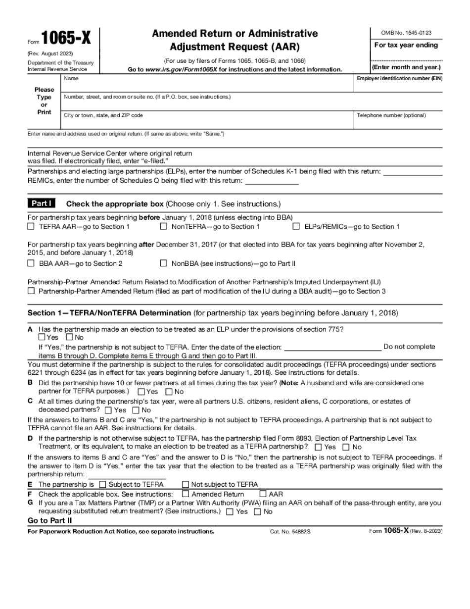 Highlight In Form 1065-X