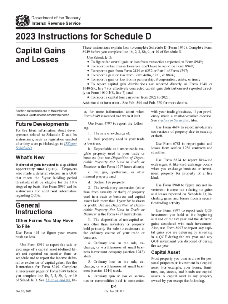 form 8949 instructions Preview on Page 1