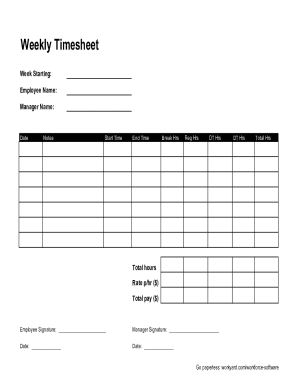 Fillable Online Weekly Timesheet Template Overtime Breaks Included Fillable Online Weekly Timesheet Template Overtime Breaks Included