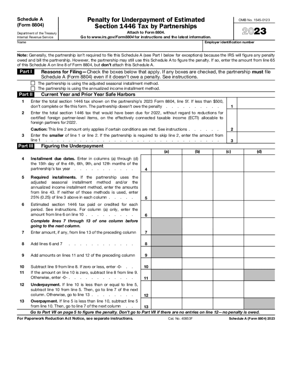 Form 8804 (Schedule A)