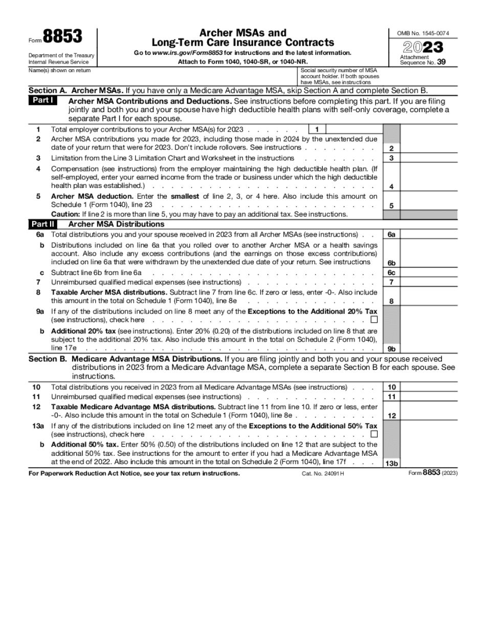 Instructions For Form 8853 (2021) | Internal Revenue Service