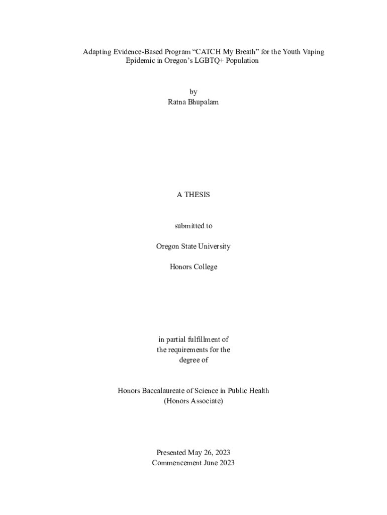 Fillable Online ir library oregonstate Adapting EvidenceBased Program