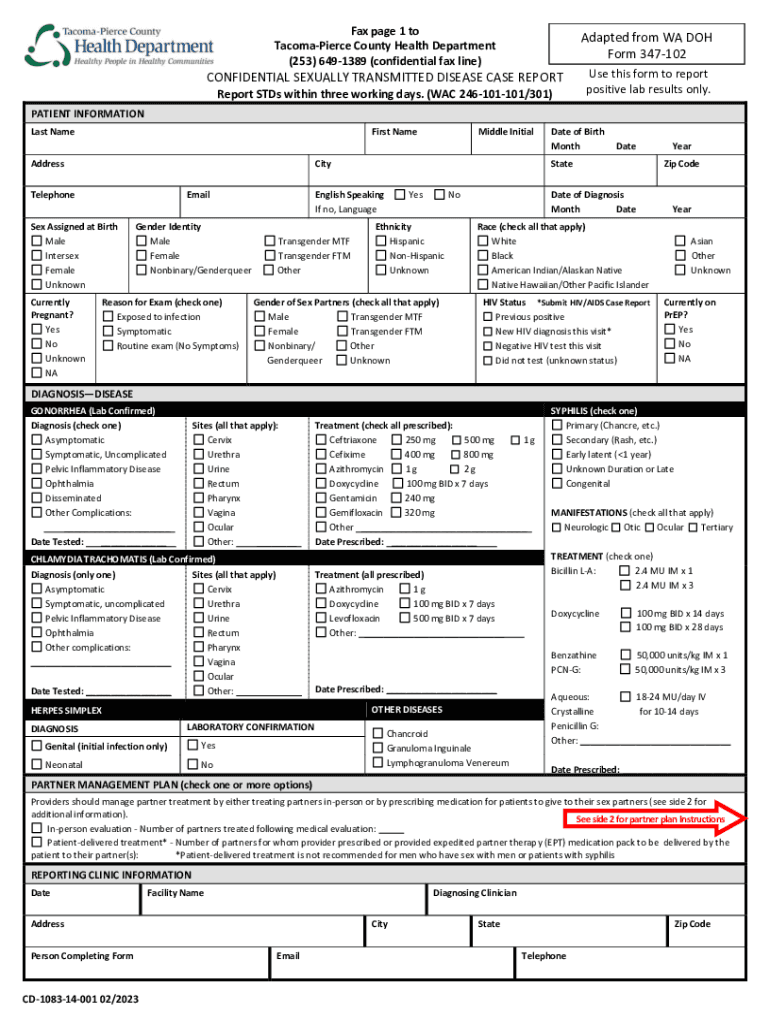 Case ReportsWashington State Department of Health Preview on Page 1