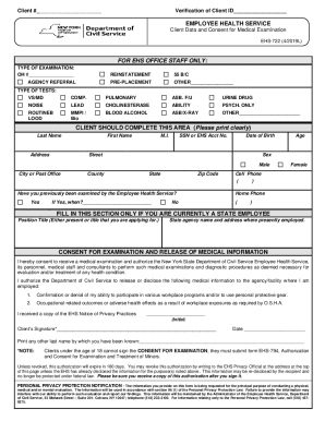 EMPLOYEE HEALTH SERVICE FOR EHS OFFICE STAFF ONLY ...