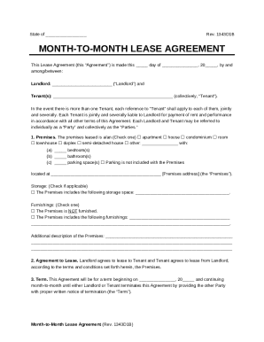 Month-to-Month Lease Agreement