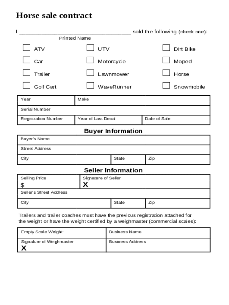 OffHighway Vehicles (OHVs) Motor Vehicle Tax Guide Doc Template