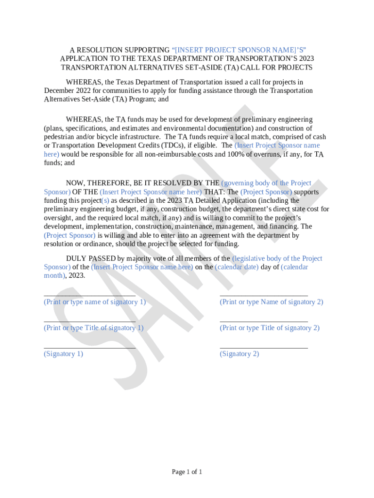 Sample Resolution Supporting Infrastructure Detailed Application - ftp ...