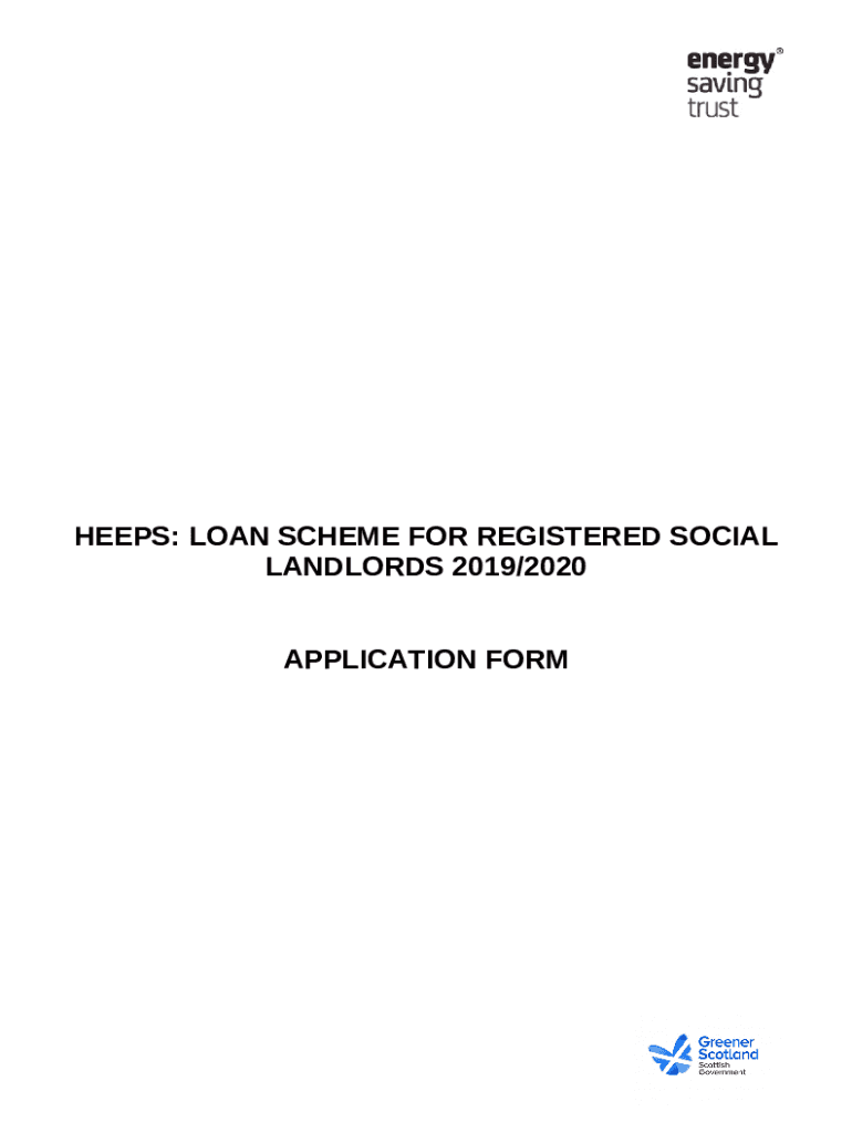 HEEPS loan scheme for Registered Social Landlords has Doc Template