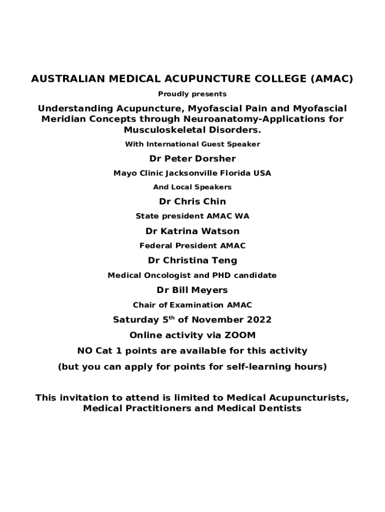 Acupuncture by Another Name Dry Needling in Australia amac org Doc