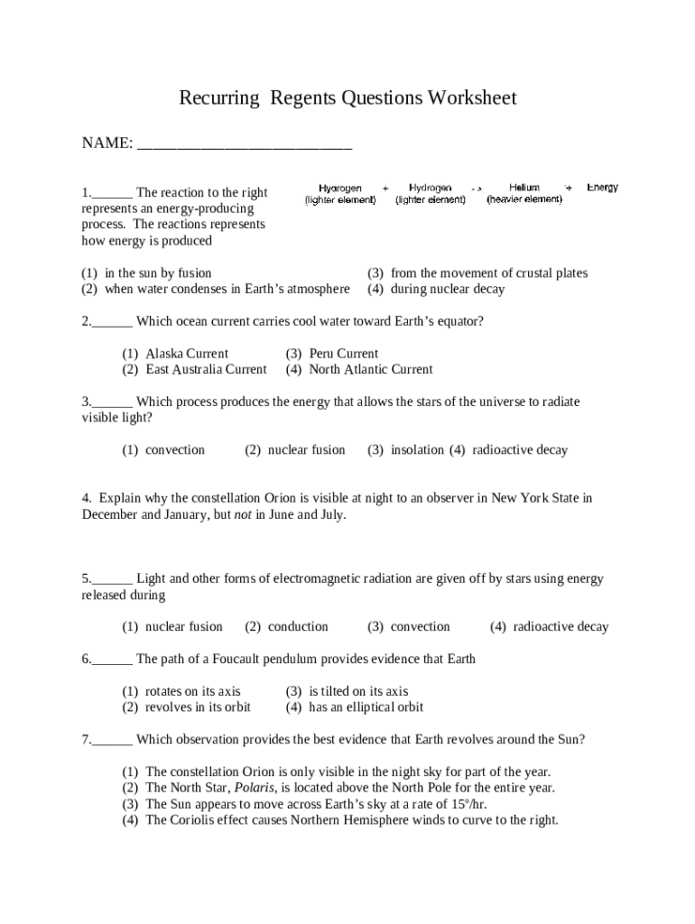 Structure of Atmosphere Regents Questions Worksheet1 Doc Template