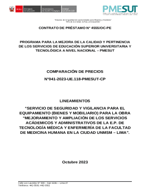 Closed tenderPrograma para la Mejora de la Calidad y ...