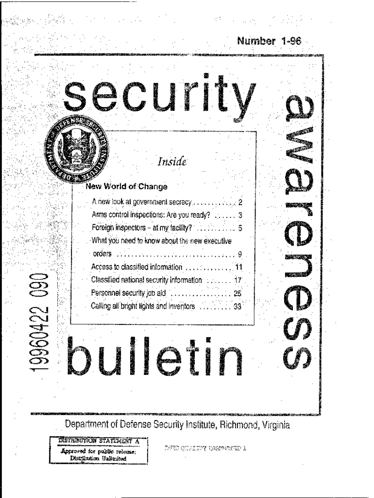 Fillable Online Security Awareness Bulletin, Number 196.. CONTENTS New