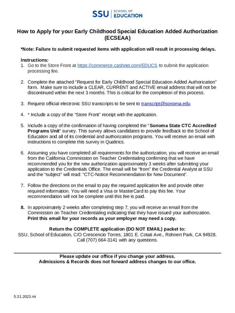 How to Apply for your Early Childhood Special Education Added