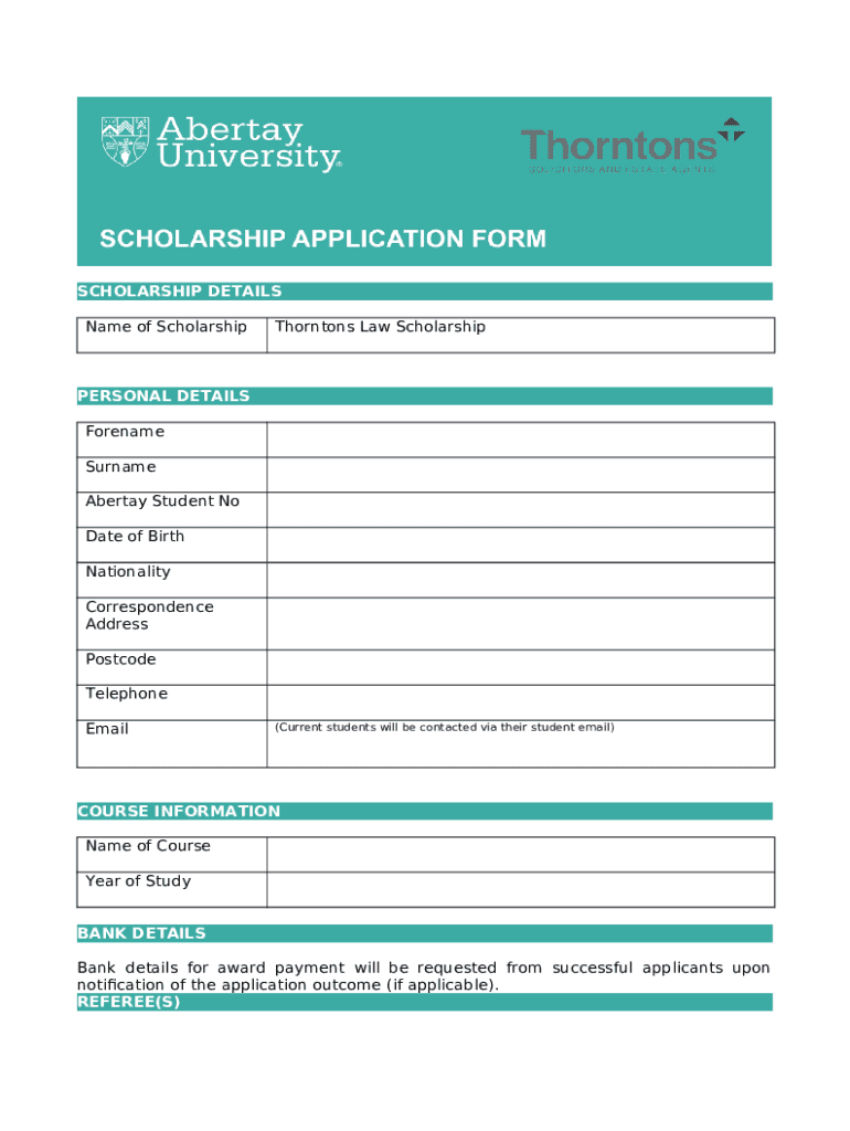 2024 Law School Scholarship Application Doc Template | pdfFiller
