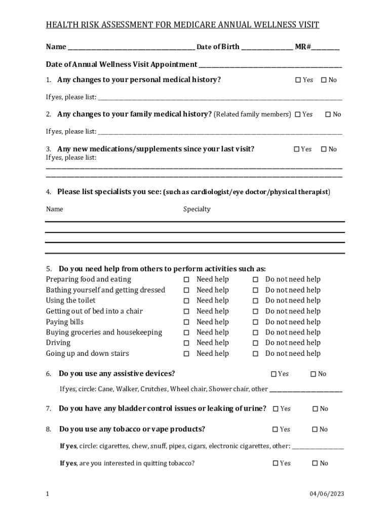 fillable-online-medicare-annual-wellness-assessment-fax-email-print
