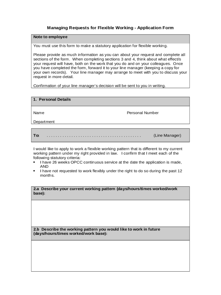 Flexible Working Request Letter Template BestPractice Tips Doc