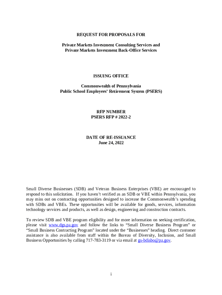 Investment Program PSERS PA.Gov Doc Template pdfFiller