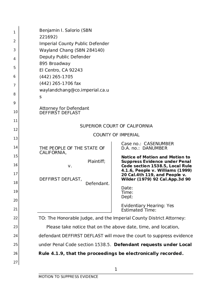 statement of the case - California Criminal Law Wiki Doc Template ...
