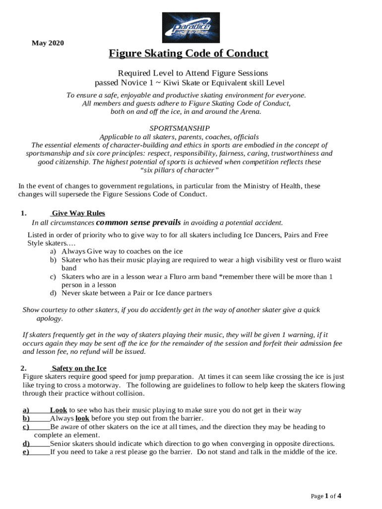 OnIce Etiquette For A Positive Skating Environment! Doc Template