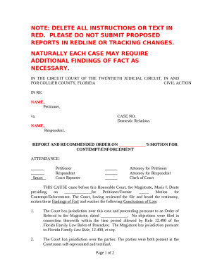 Judge Krier's Civil Division Procedures Collier County