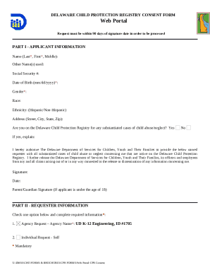 Delaware Child Protection Registry Consent Form - Fill Online ...