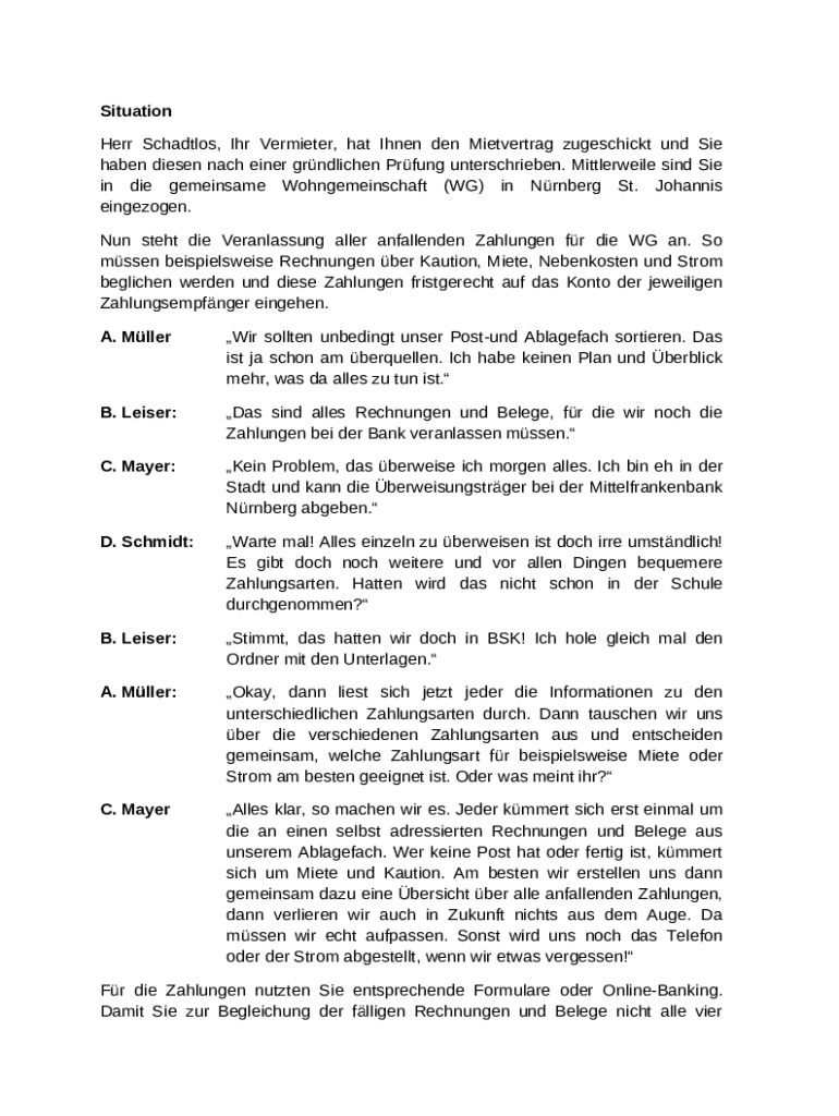 Trennung Was wird aus dem Mietvertrag? Doc Template pdfFiller