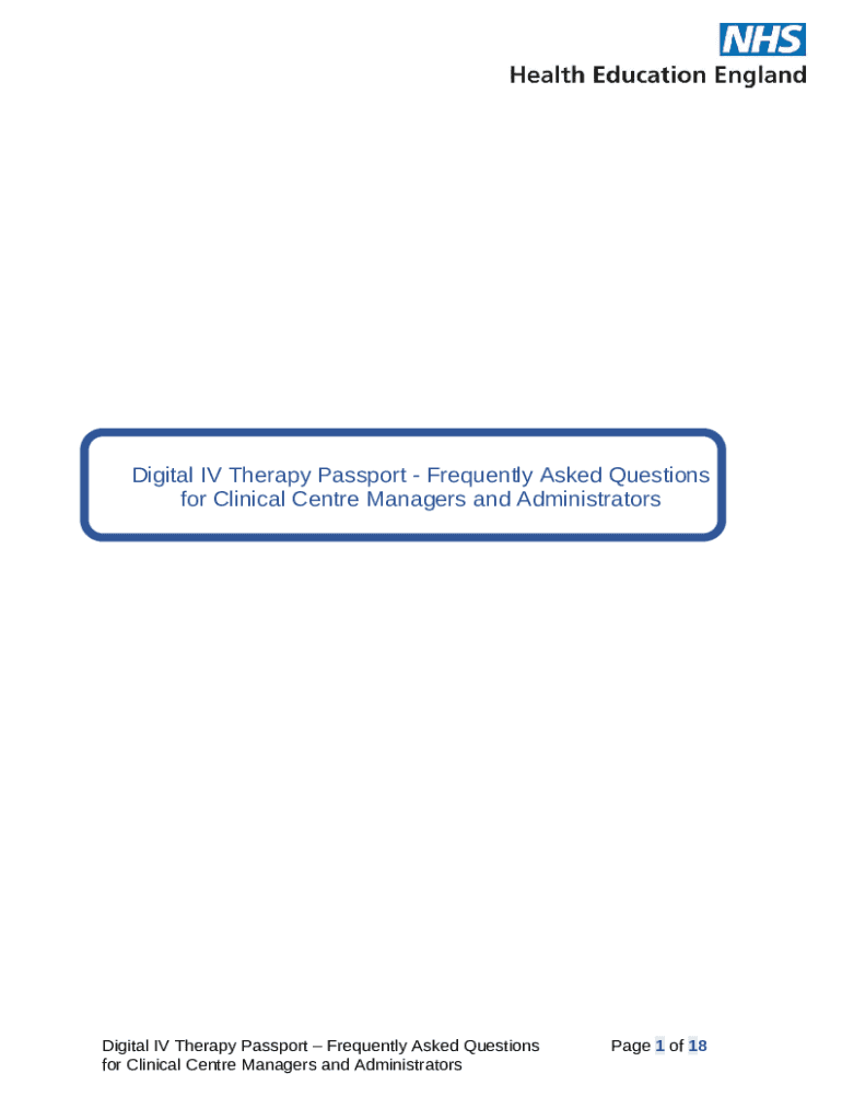 The iv therapy passport a digital solution for training doc template