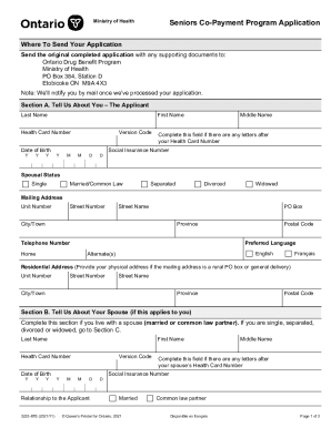 Ontario Drug Benefit Application Form - Fill Online, Printable ...