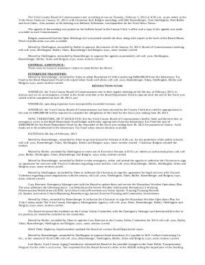 The York County Board of Commissioners met according to law on Tuesday, February 5, 2013 at 8:30 a