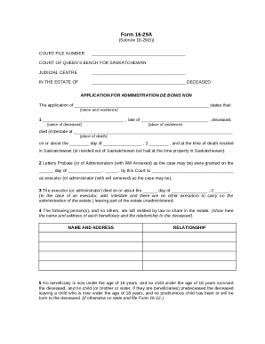 Forms for Part 16 Probate and Administration of Estates - NET