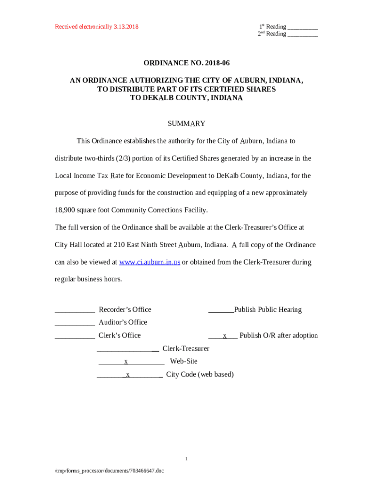 of the plat of bear creek estates, section i, a subdivision in
