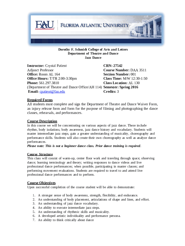 FAU Dorothy F. Schmidt College of Arts and Letters's post Doc Template