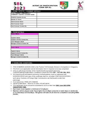 the sunbirds league 2023 iop a2 form