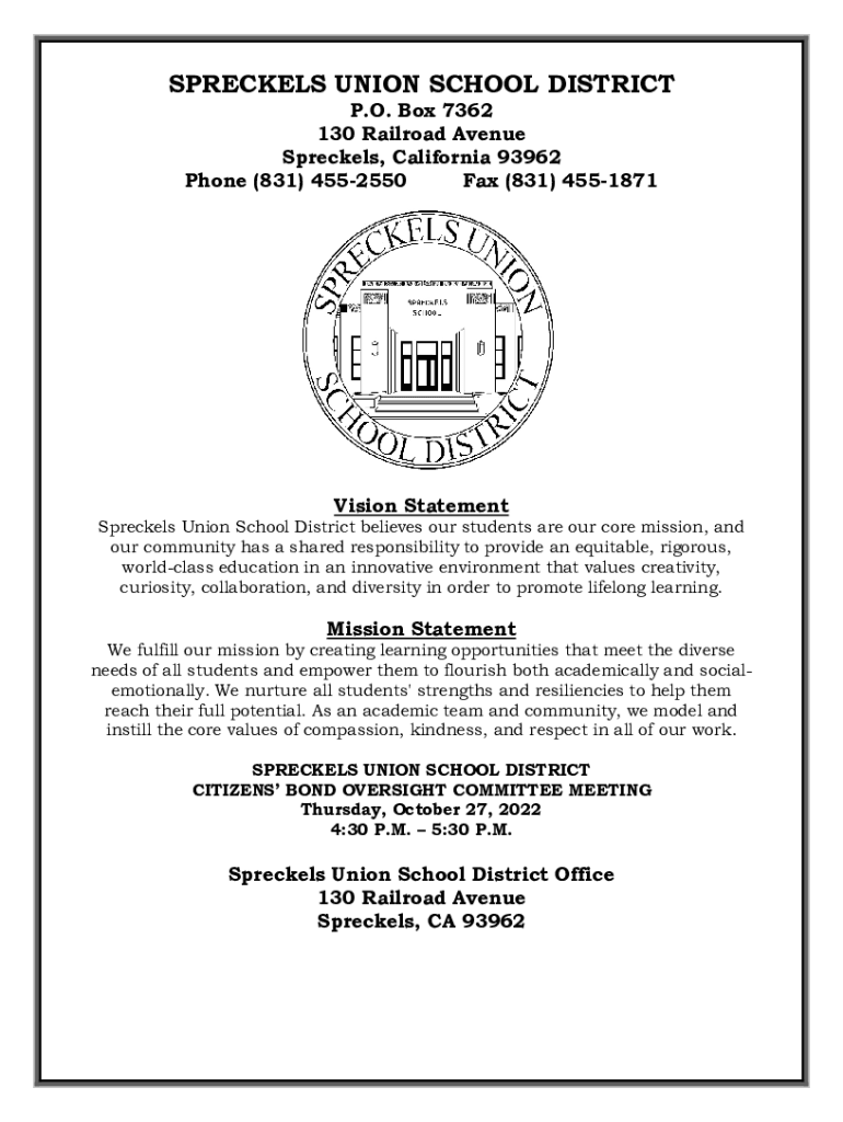 Fillable Online Spreckels Union School District Job Portal Fax Email