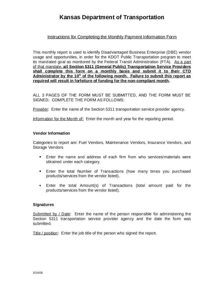 Instructions for Completing the DBE Payment Ination Doc Template