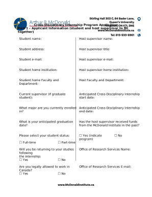 Download the CDI Application form here ... - McDonald Institute