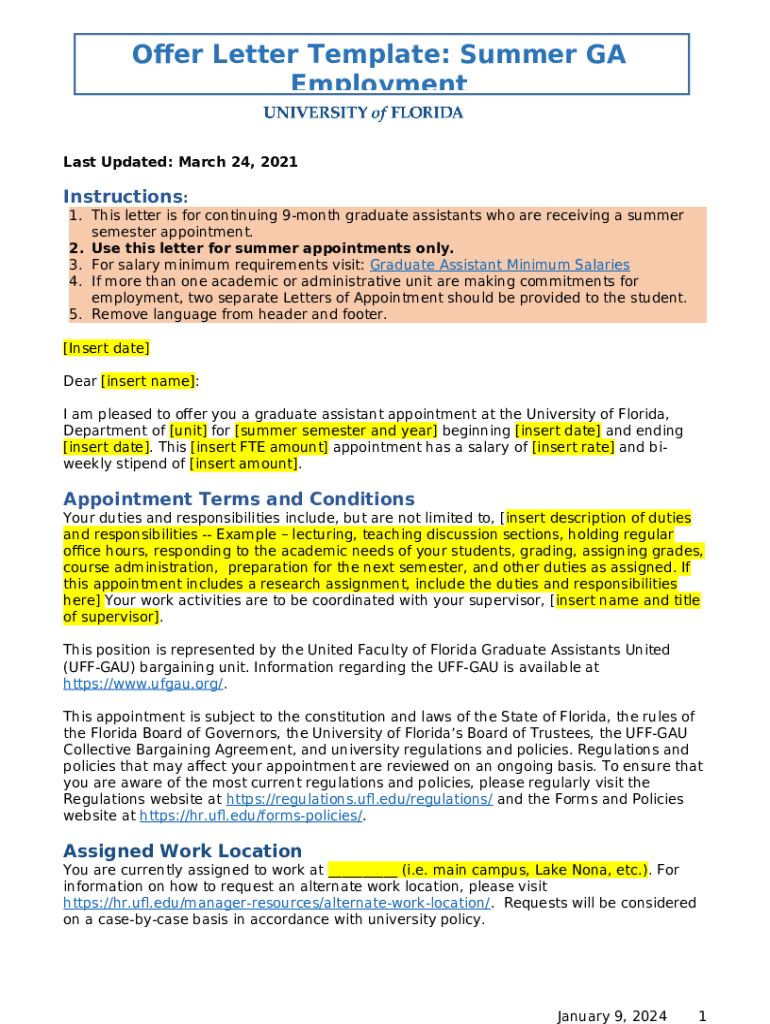 20202021 Supplemental Agreement to the FSU HR hr ufl Doc Template pdfFiller